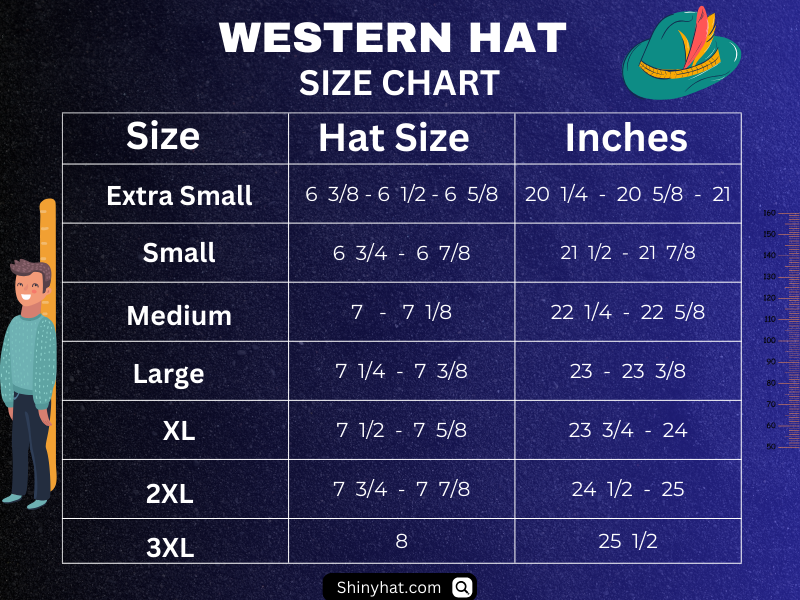 Western hat size chart